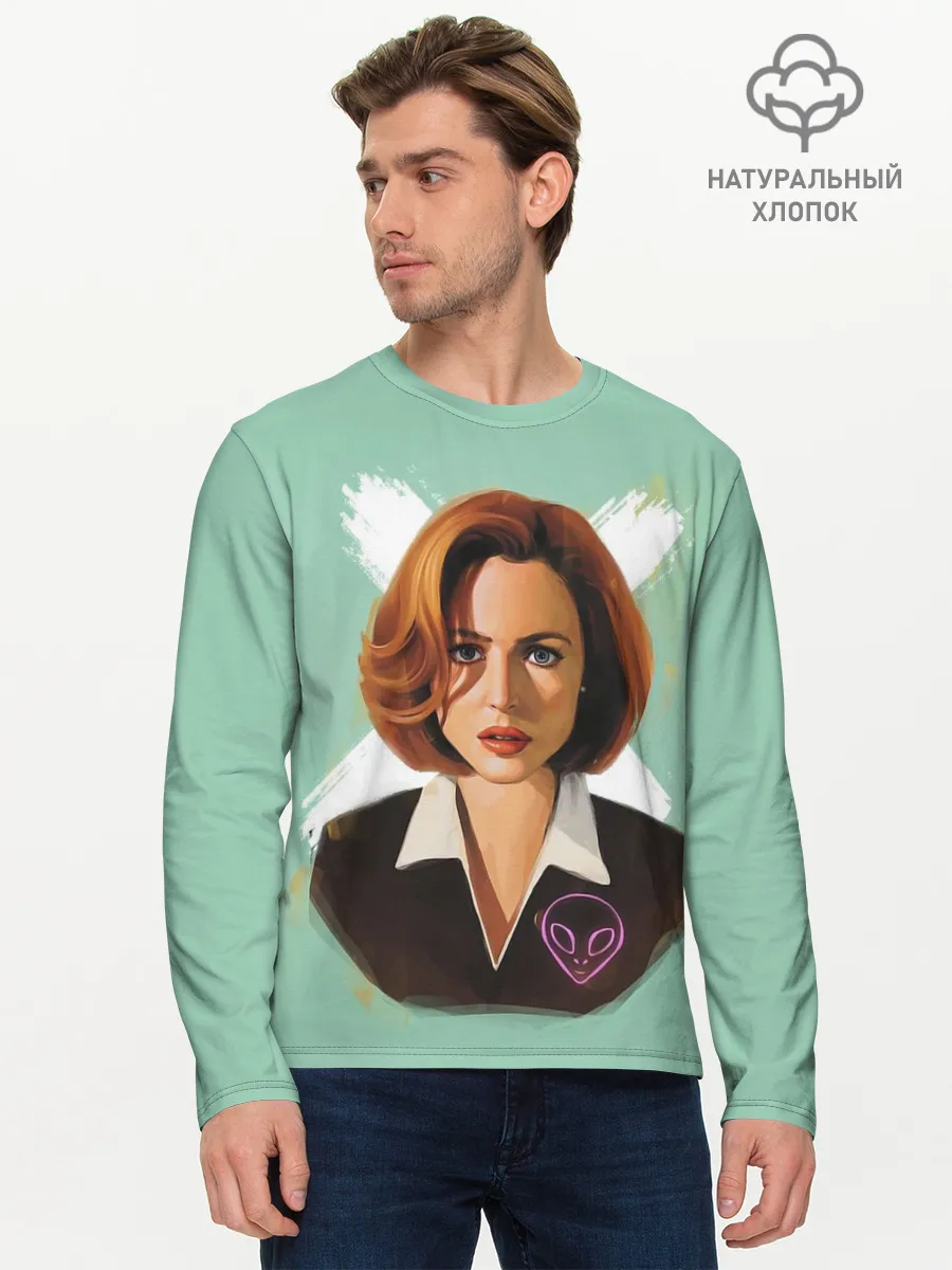 Мужской лонгслив базовый / Дана Скалли