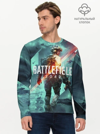Мужской лонгслив базовый / Баттлфилд 2042