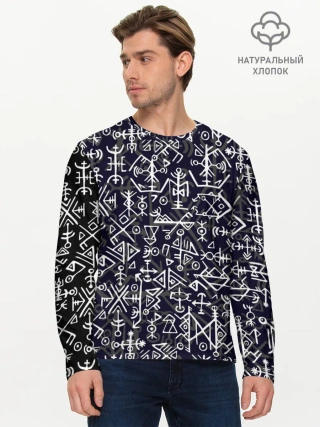 Мужской лонгслив базовый / Руны
