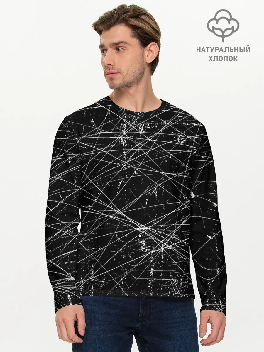 Мужской лонгслив базовый / ГРАНЖ / GRUNGE Ч/Б