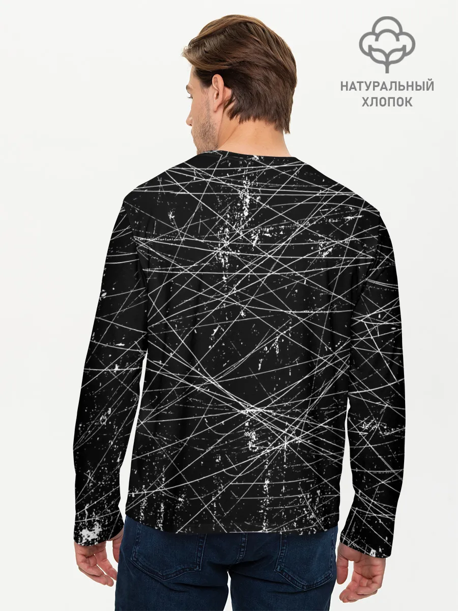 Мужской лонгслив базовый / ГРАНЖ / GRUNGE Ч/Б