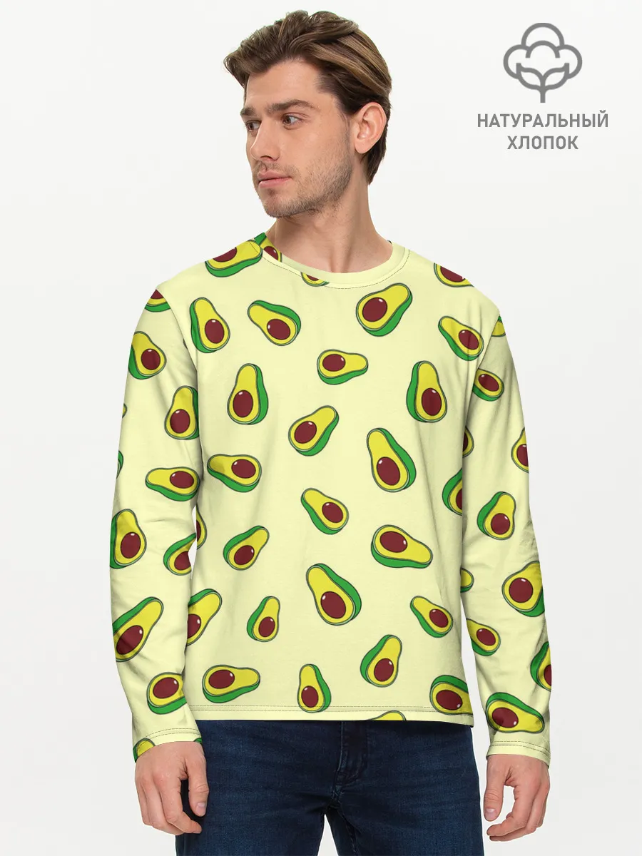 Мужской лонгслив базовый / Авокадо / Avocado