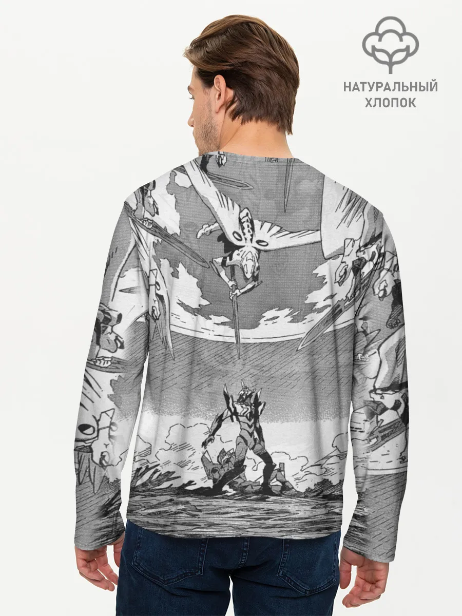 Мужской лонгслив базовый / Eves battle with the angel