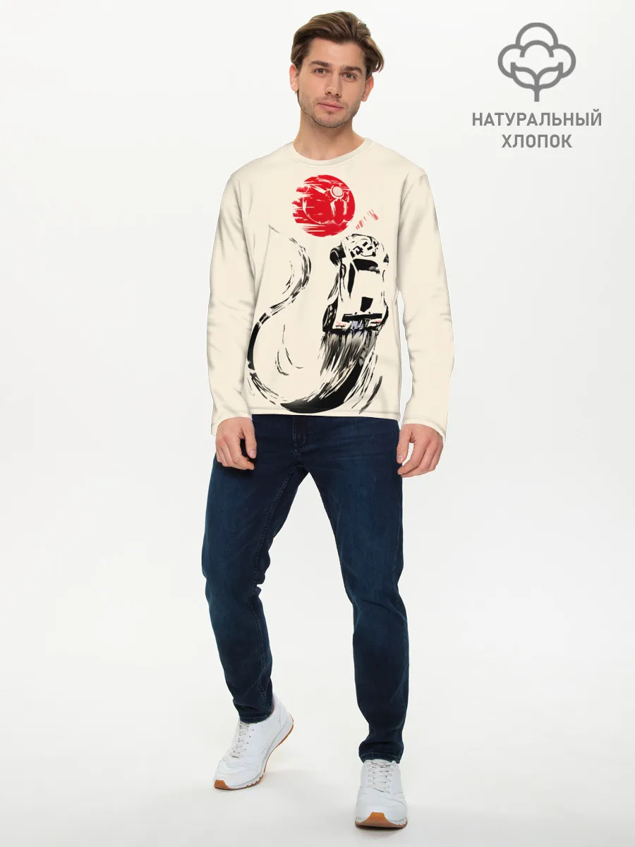 Мужской лонгслив базовый / Flying car