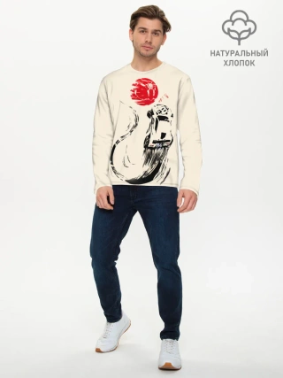 Мужской лонгслив базовый / Flying car