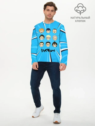Мужской лонгслив базовый / Игроки команды Карасуно | Haikyuu!!