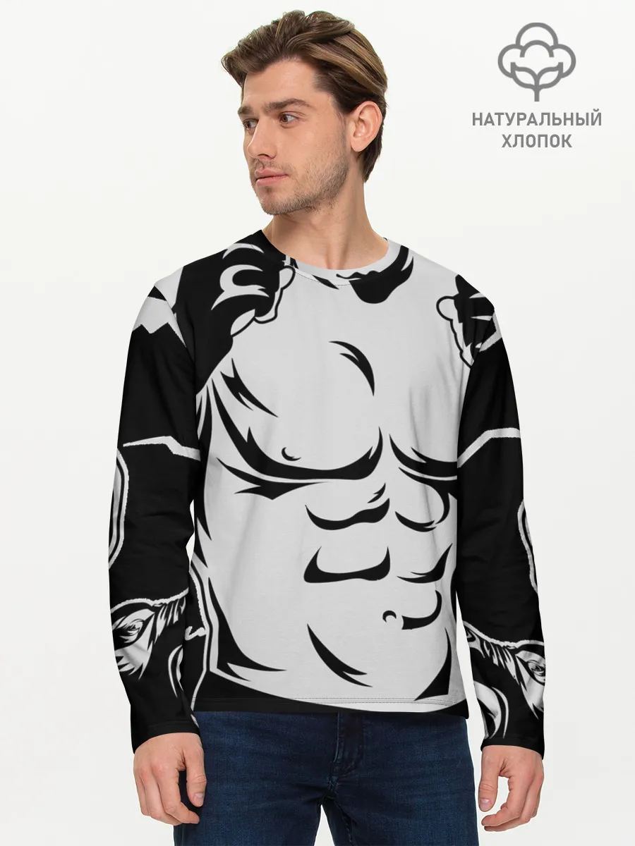 Мужской лонгслив базовый / Хабиб Нурмагомедов