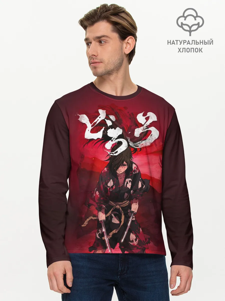 Мужской лонгслив базовый / Dororo red