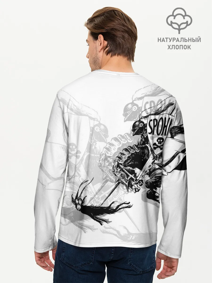 Мужской лонгслив базовый / Всадник и чёрт