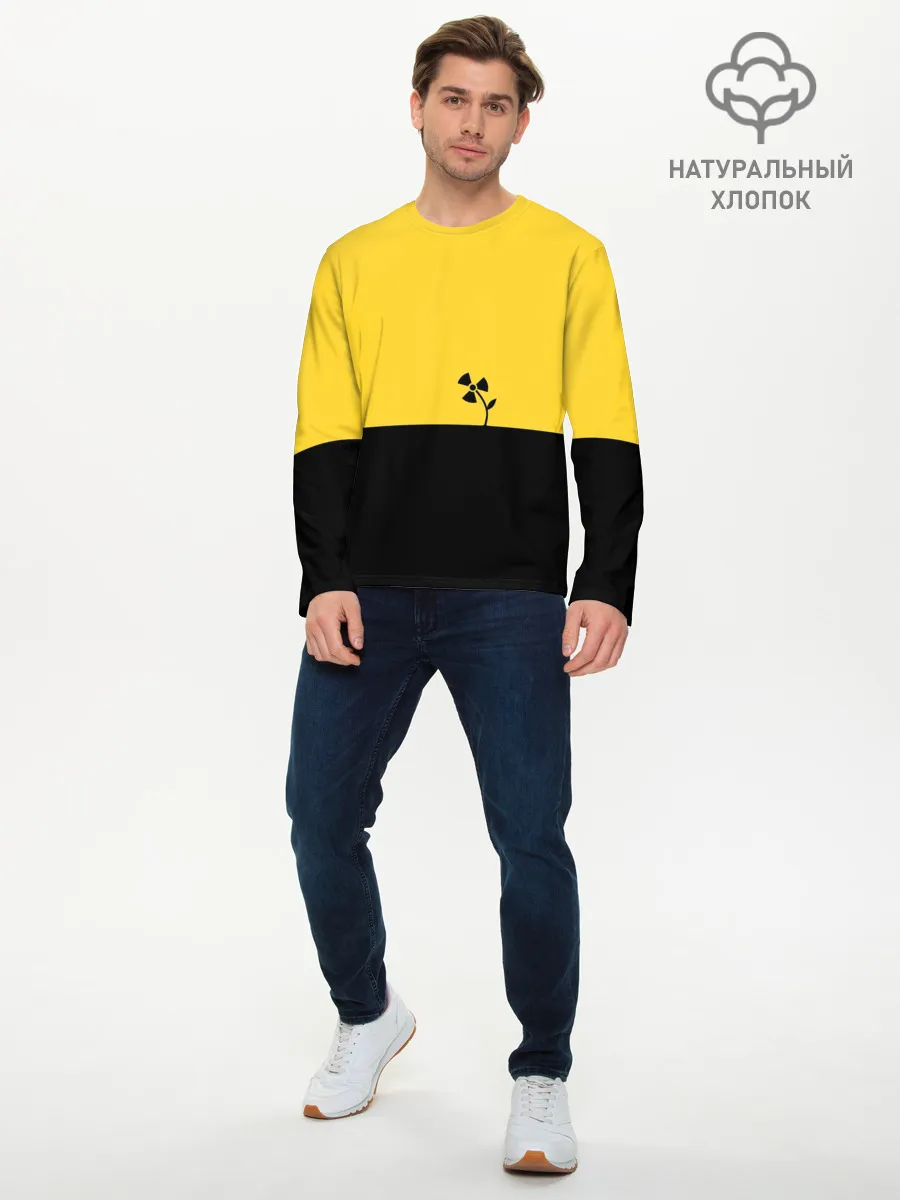 Мужской лонгслив базовый / Радиоактивный цветок