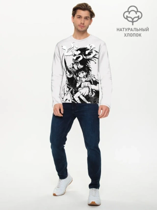 Мужской лонгслив базовый / Хяккимару и Дороро