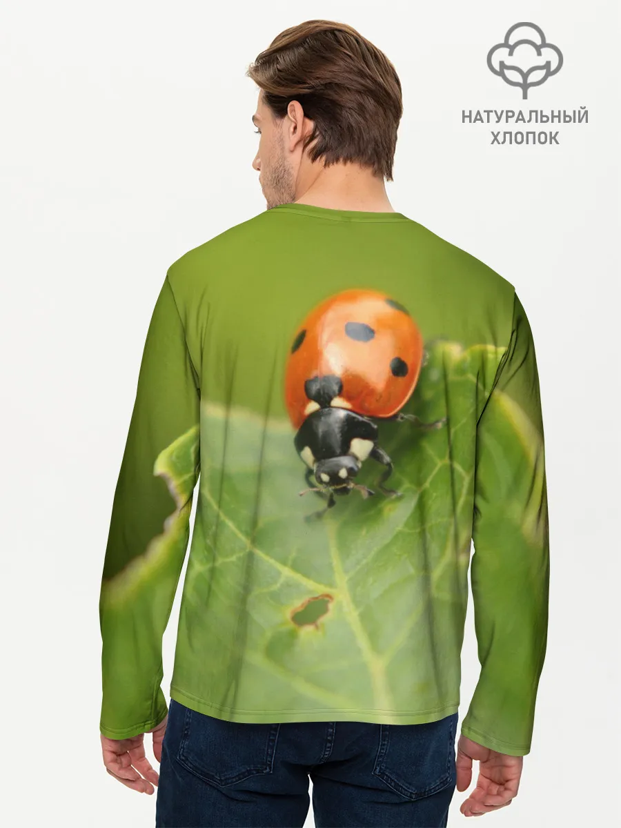 Мужской лонгслив базовый / Божья коровка