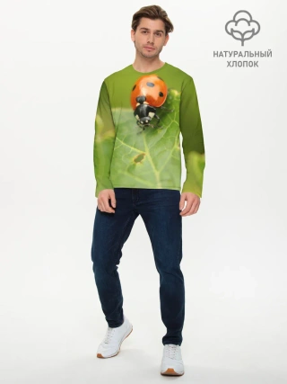Мужской лонгслив базовый / Божья коровка