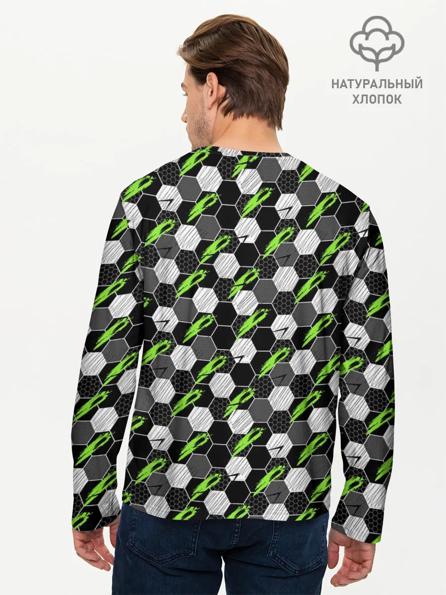 Мужской лонгслив базовый / Текстура мяча