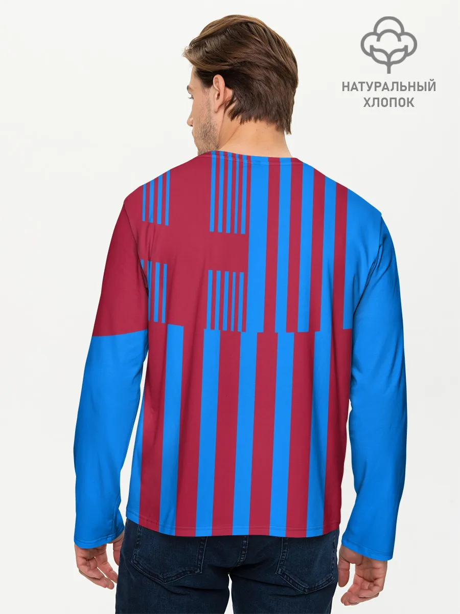 Мужской лонгслив базовый / Домашняя форма ФК «Барселона»