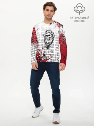 Мужской лонгслив базовый / Скандинавские символы