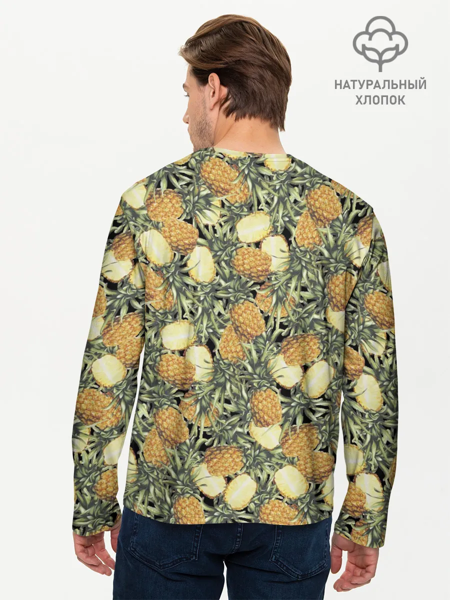Мужской лонгслив базовый / ананасы