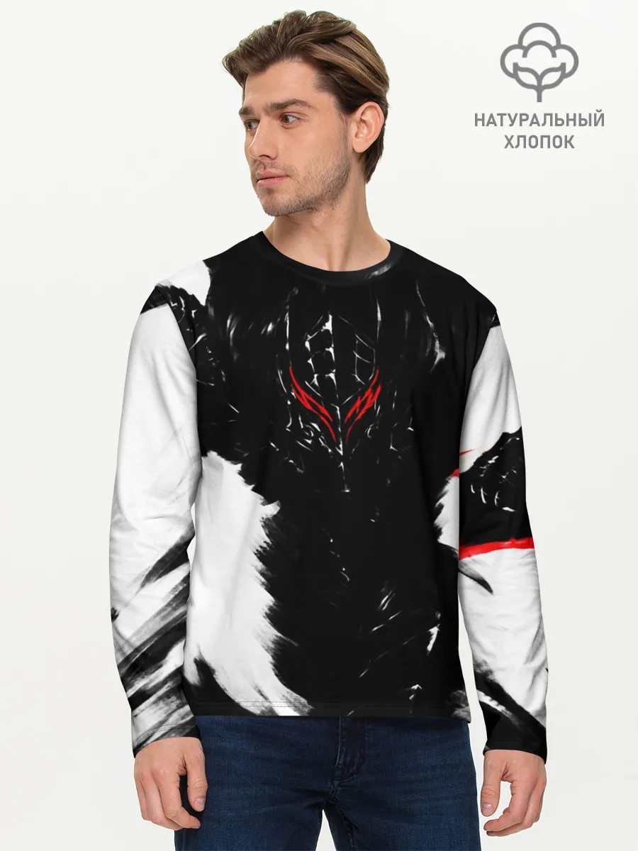 Мужской лонгслив базовый / БЕРСЕРК ч/б