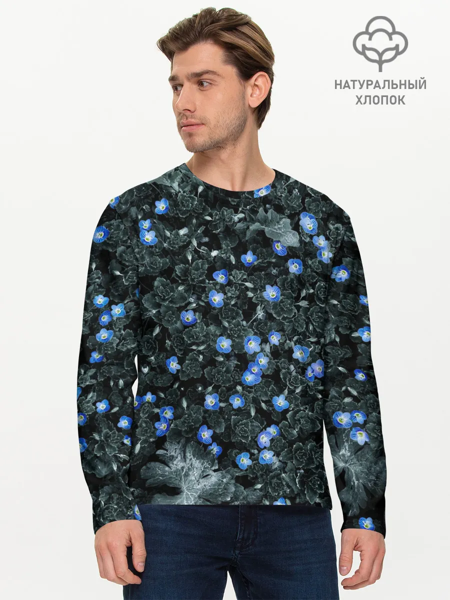 Мужской лонгслив базовый / Маленькие ЦветЫ