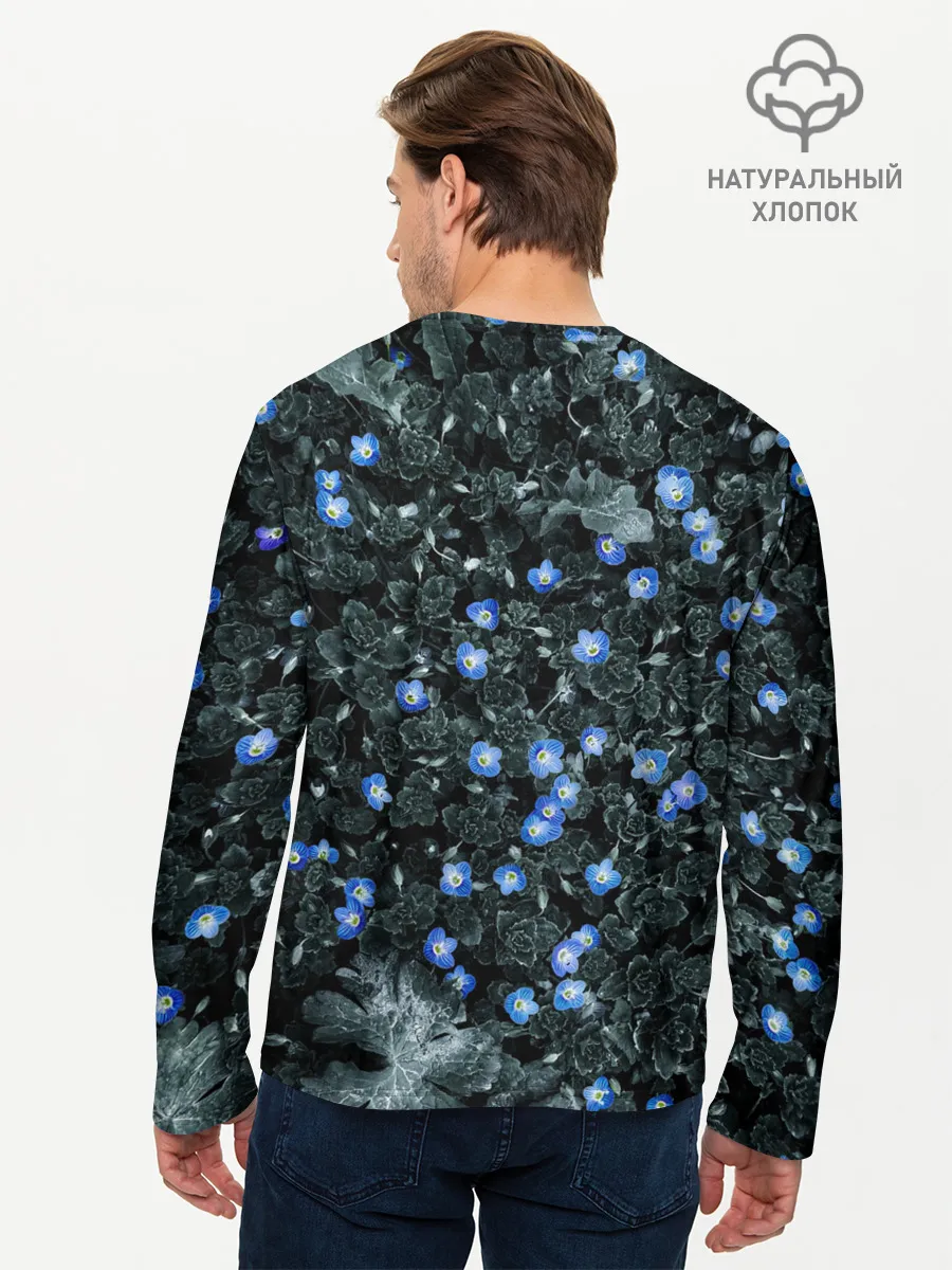 Мужской лонгслив базовый / Маленькие ЦветЫ