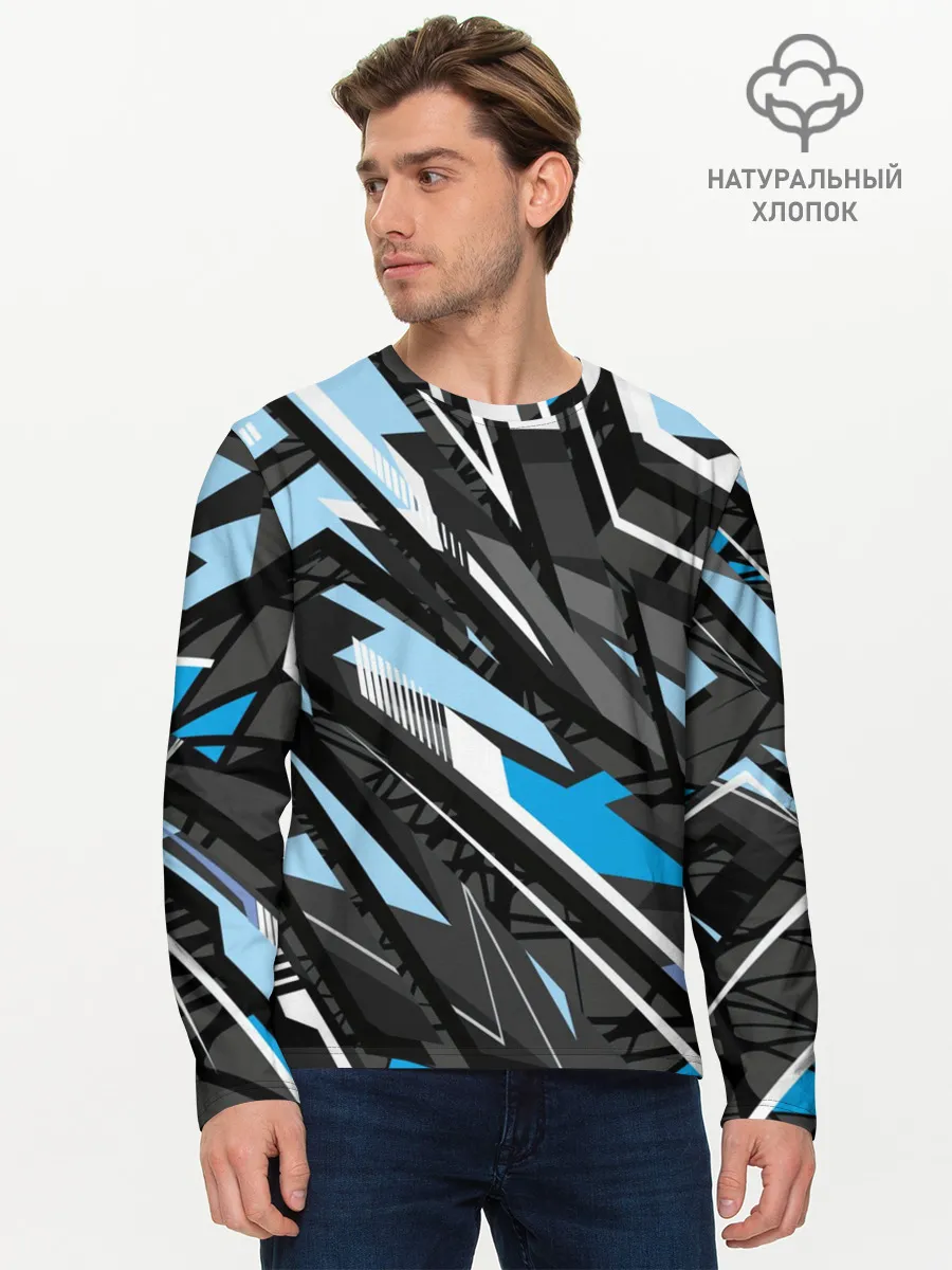 Мужской лонгслив базовый / Текстура. Линия. Движение