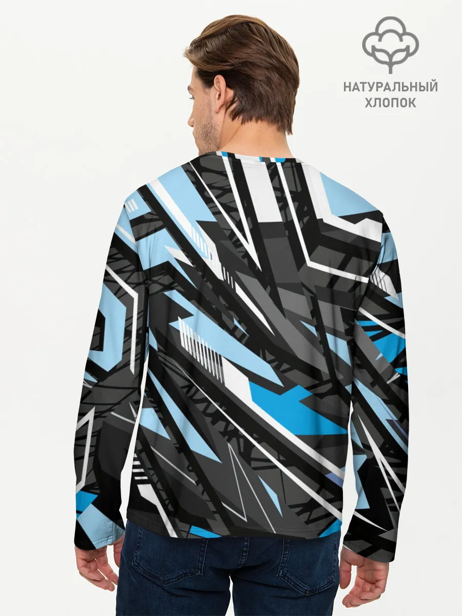 Мужской лонгслив базовый / Текстура. Линия. Движение