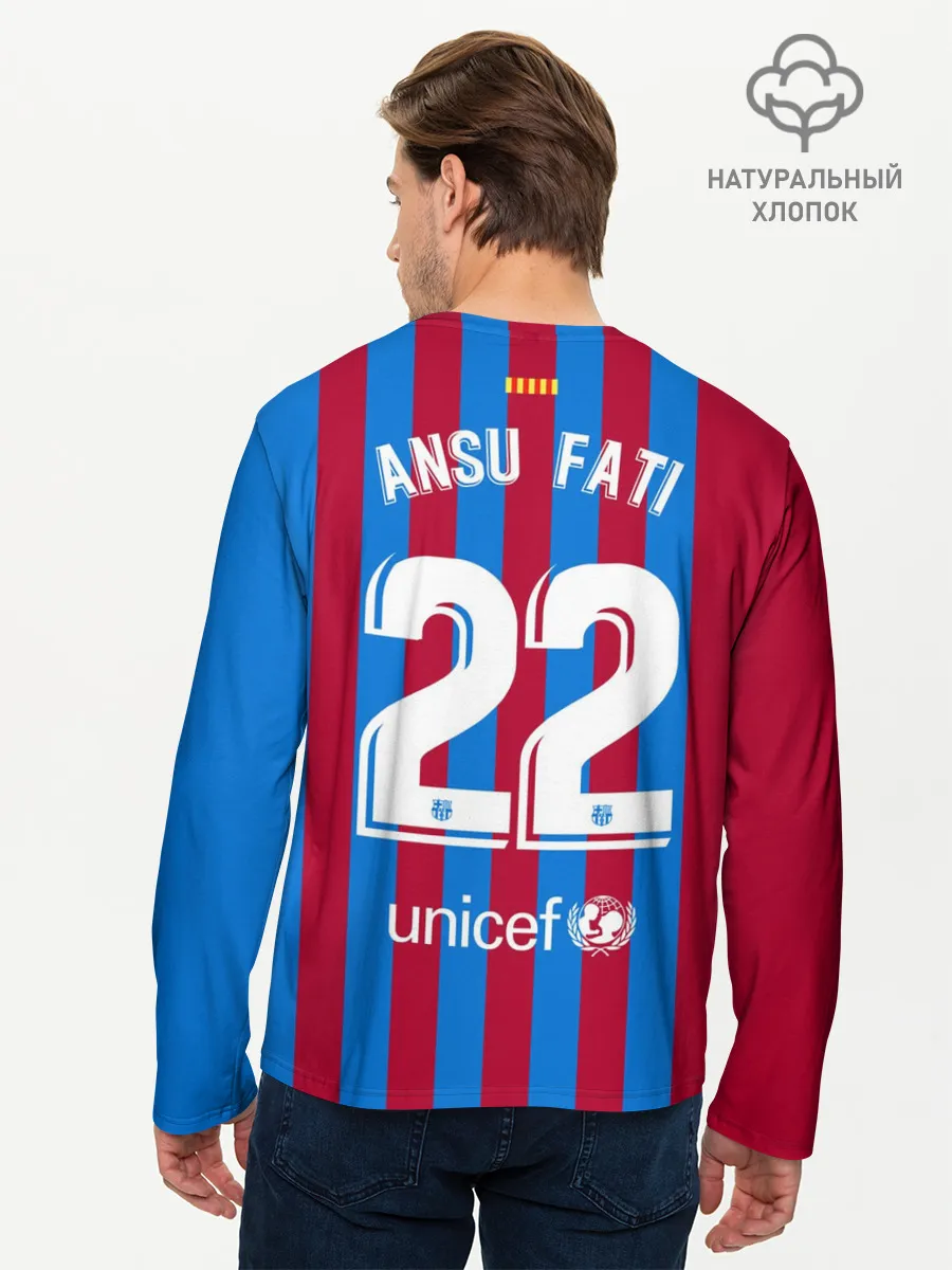 Мужской лонгслив базовый / Ансу Фати Барселона 2021/2022