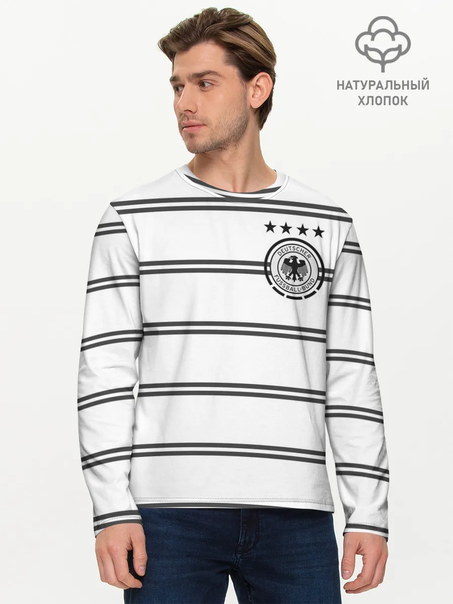 Мужской лонгслив базовый / Сборная Германии Евро 2020