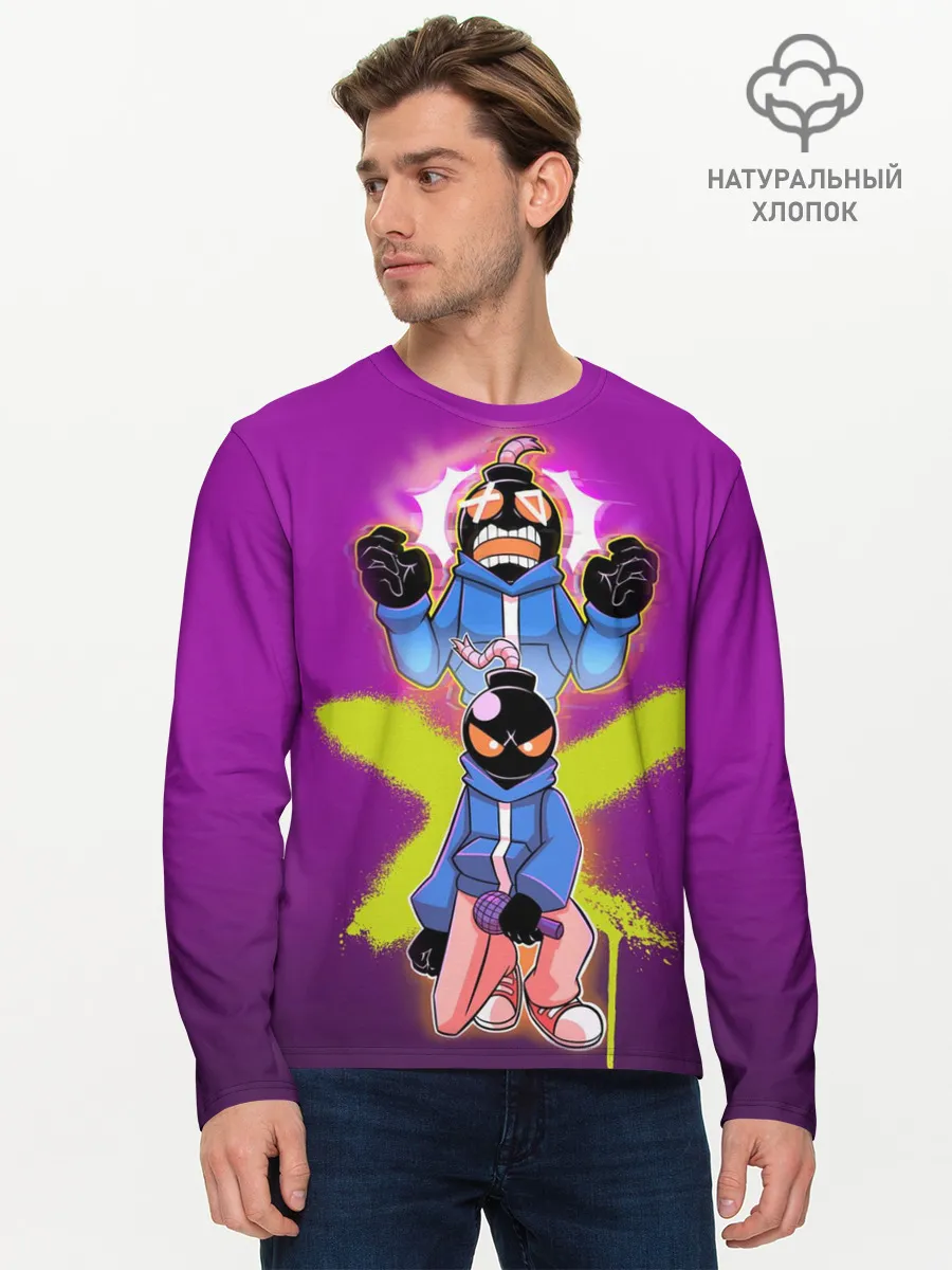 Мужской лонгслив базовый / whitty граффити