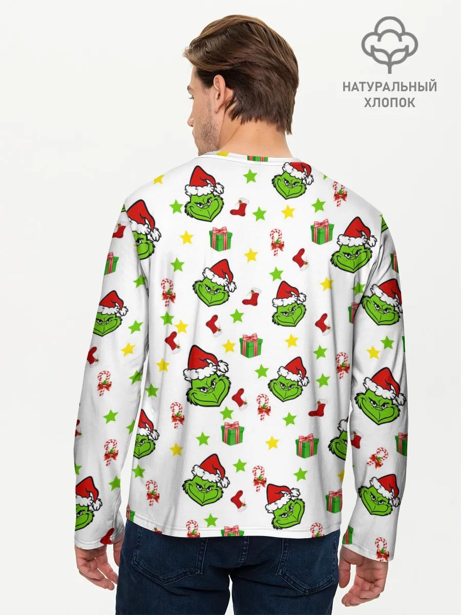 Мужской лонгслив базовый / Гринч