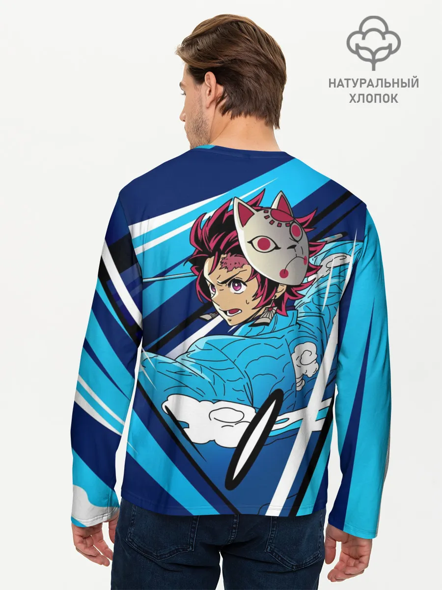 Мужской лонгслив базовый / Клинок рассекающий демонов