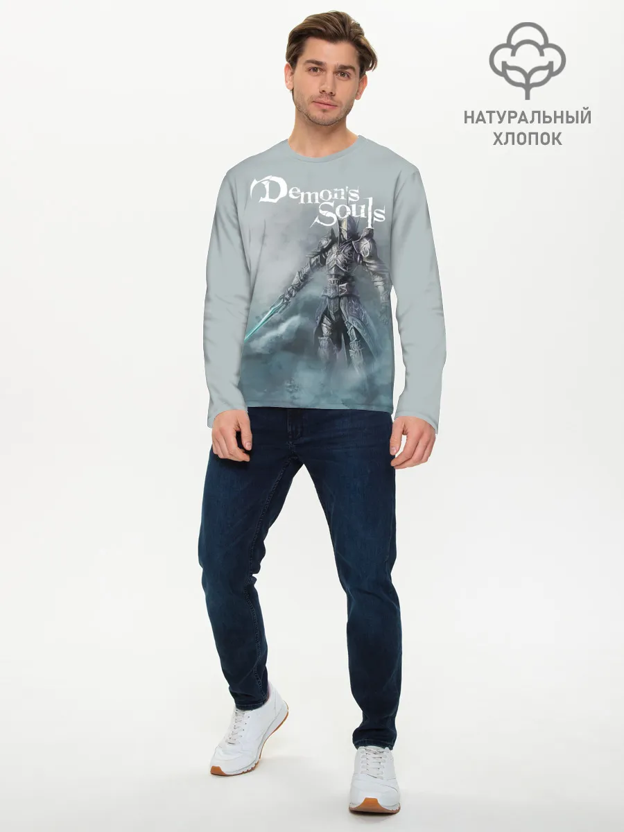 Мужской лонгслив базовый / Demons souls