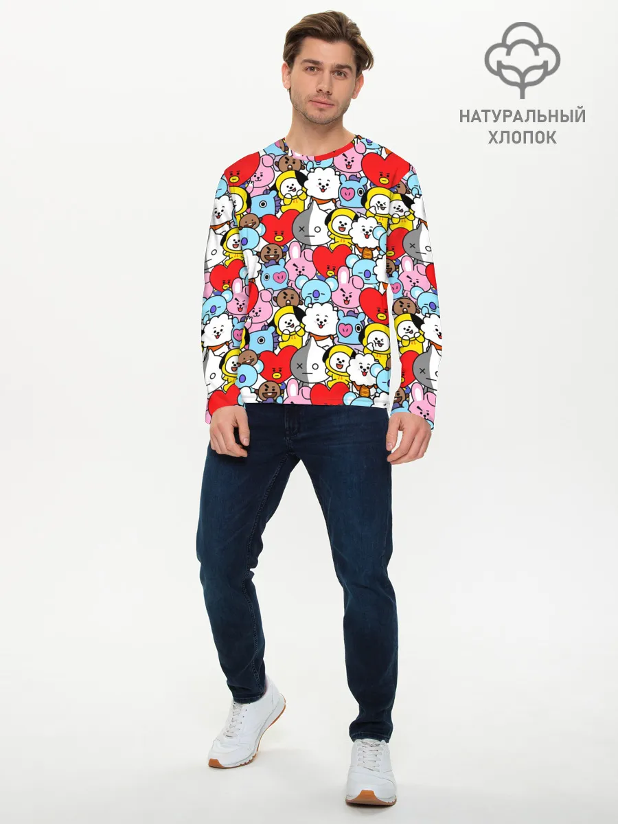 Мужской лонгслив базовый / BT21 / BTS