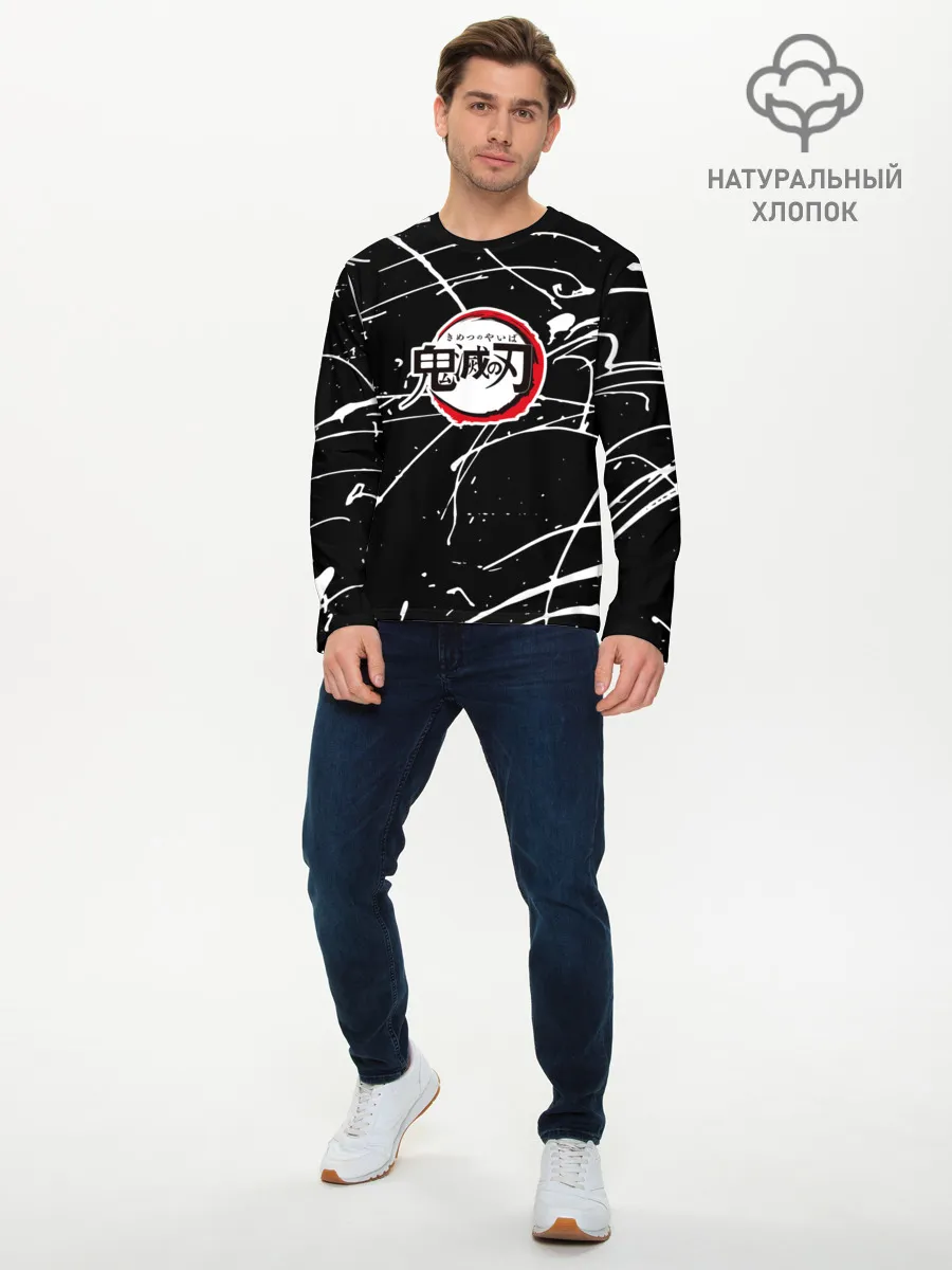 Мужской лонгслив базовый / Demon Slayer: Kimetsu no Yaiba