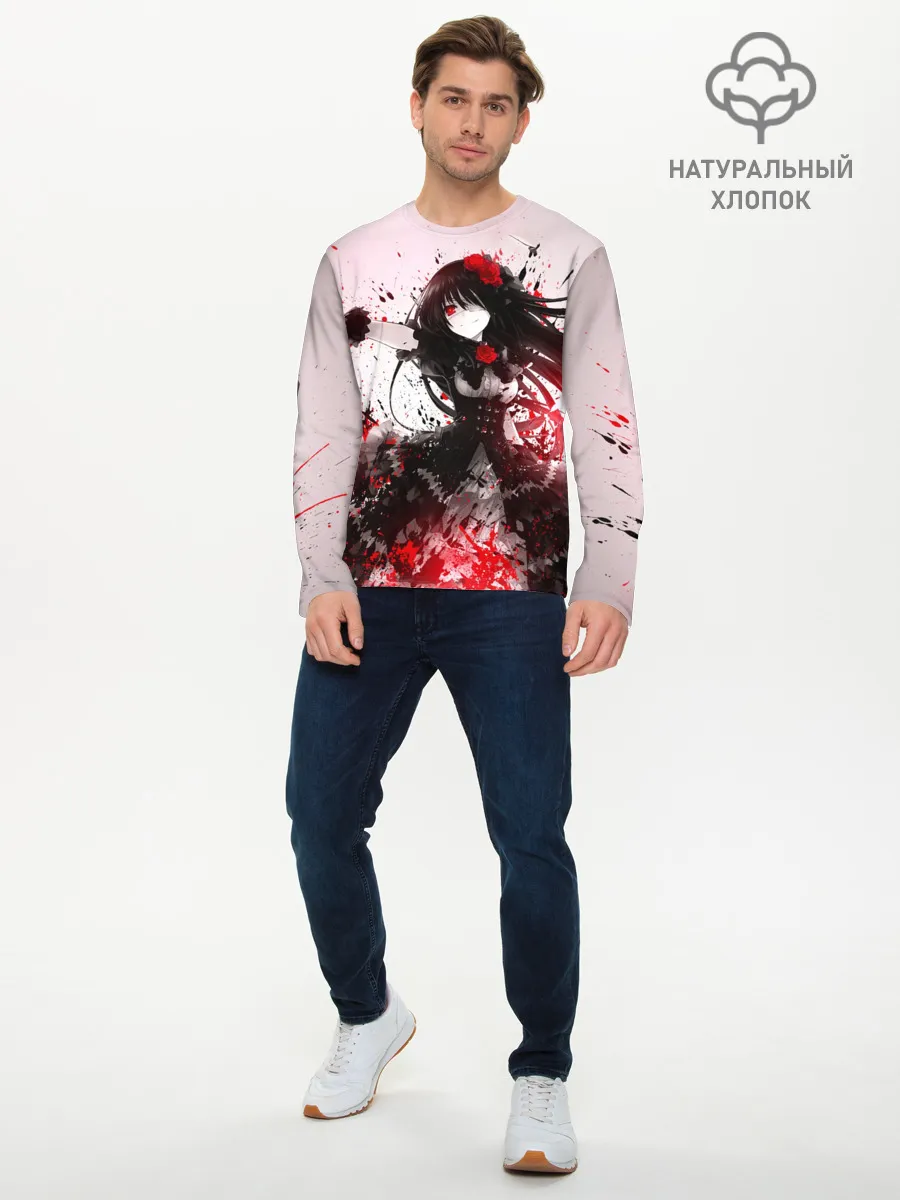 Мужской лонгслив базовый / рандеву с жизнью