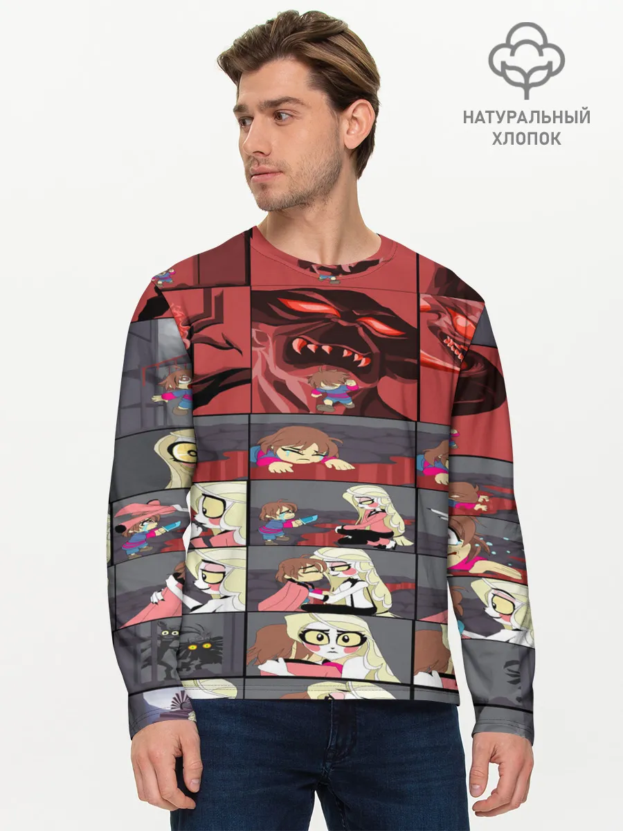 Мужской лонгслив базовый / Отель Хазбин