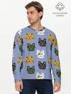 Мужской лонгслив базовый / Котики