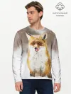 Мужской лонгслив базовый / Лиса