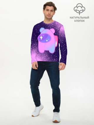 Мужской лонгслив базовый / AMONG US - SPACE