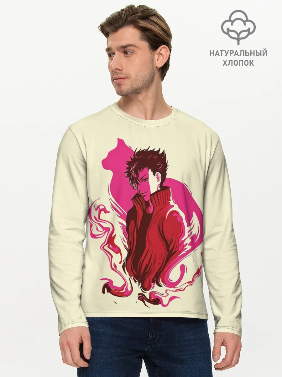 Мужской лонгслив базовый / Haikyuu Nekoma