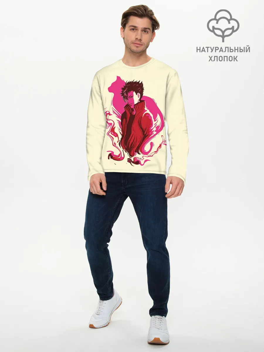 Мужской лонгслив базовый / Haikyuu Nekoma