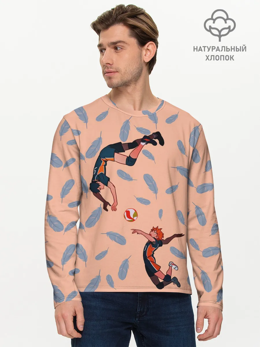 Мужской лонгслив базовый / Karasuno Tobio x Hinata