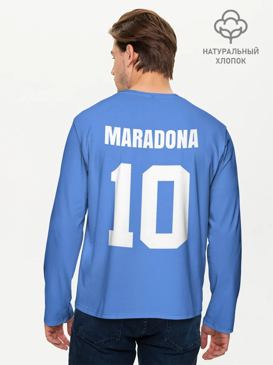Мужской лонгслив базовый / Диего Марадона Наполи Ретро