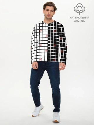 Мужской лонгслив базовый / Разносторонняя сетка Fumrre