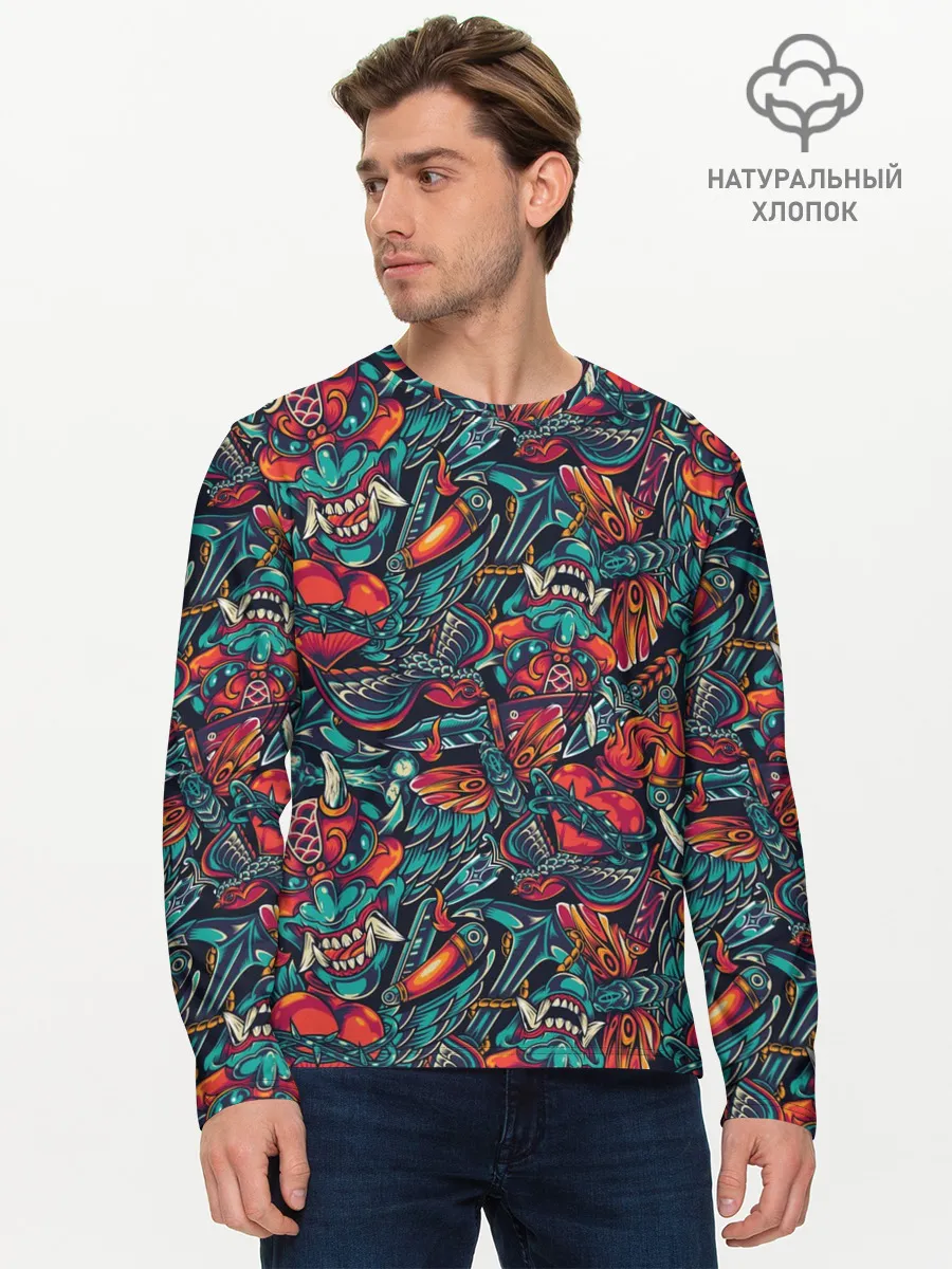 Мужской лонгслив базовый / Якудза