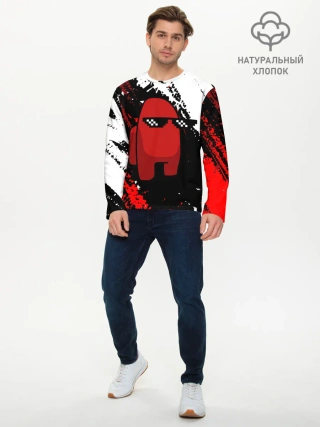 Мужской лонгслив базовый / Among Us Sus Life Imposter.