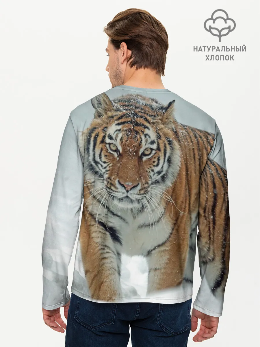 Мужской лонгслив базовый / Тигр