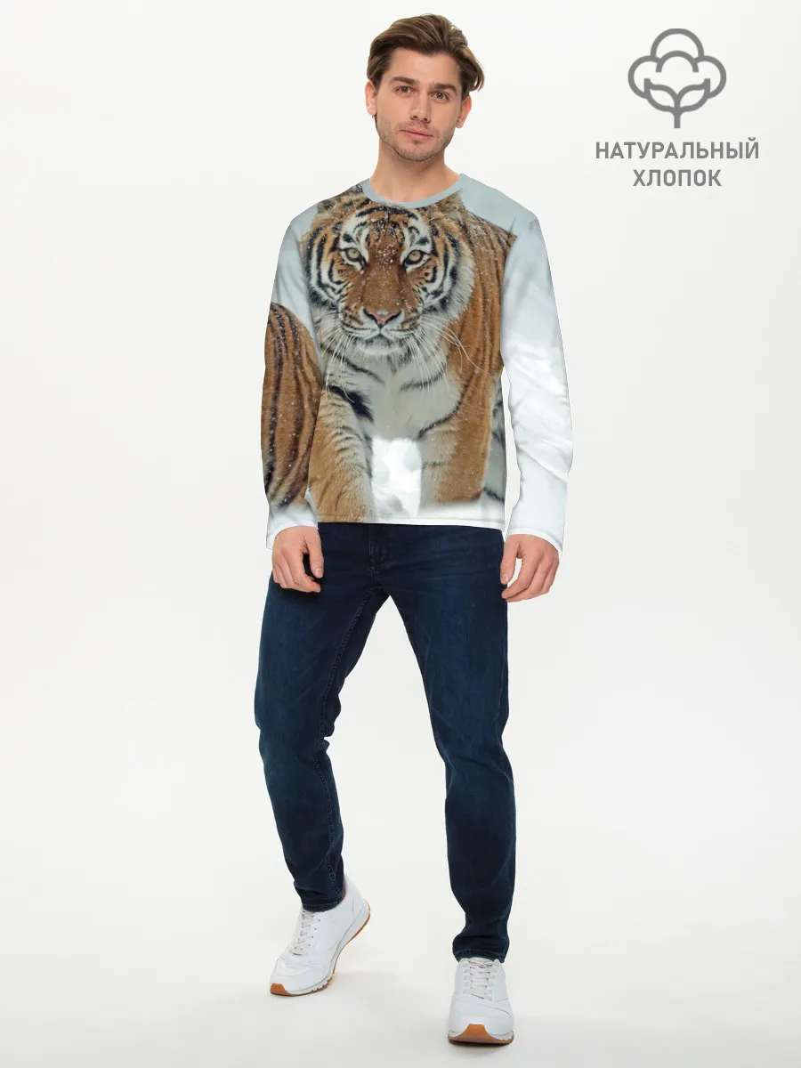 Мужской лонгслив базовый / Тигр