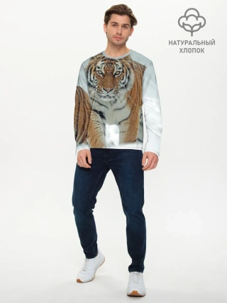 Мужской лонгслив базовый / Тигр
