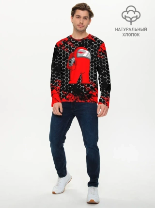 Мужской лонгслив базовый / Among Us Impostor Gun